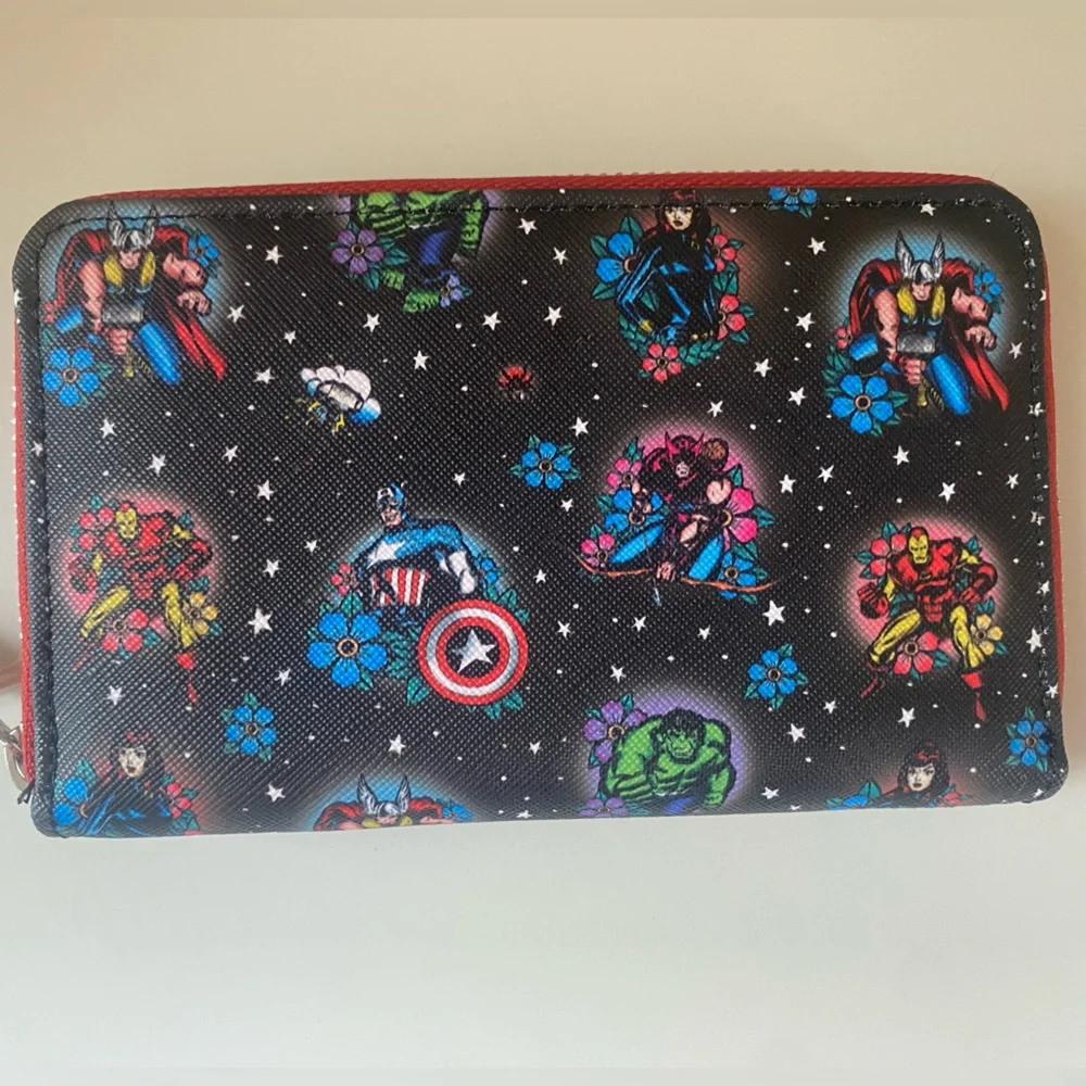 Loungefly Marvel Avengers Tattoo Zip Around Wallet
